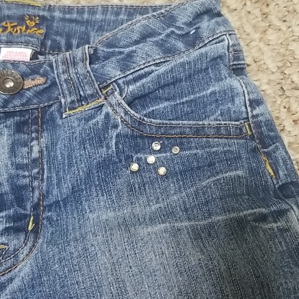 Kids Justice slim lowfit capris Jeans size 12 - Picture 3 of 5